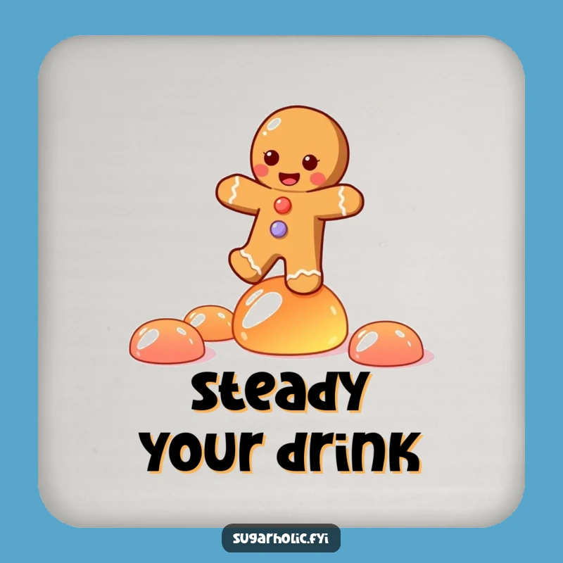 Funny Gingerbread Joy Coaster: Protect Surfaces With Candy Balance, Perfect Funny Gift!