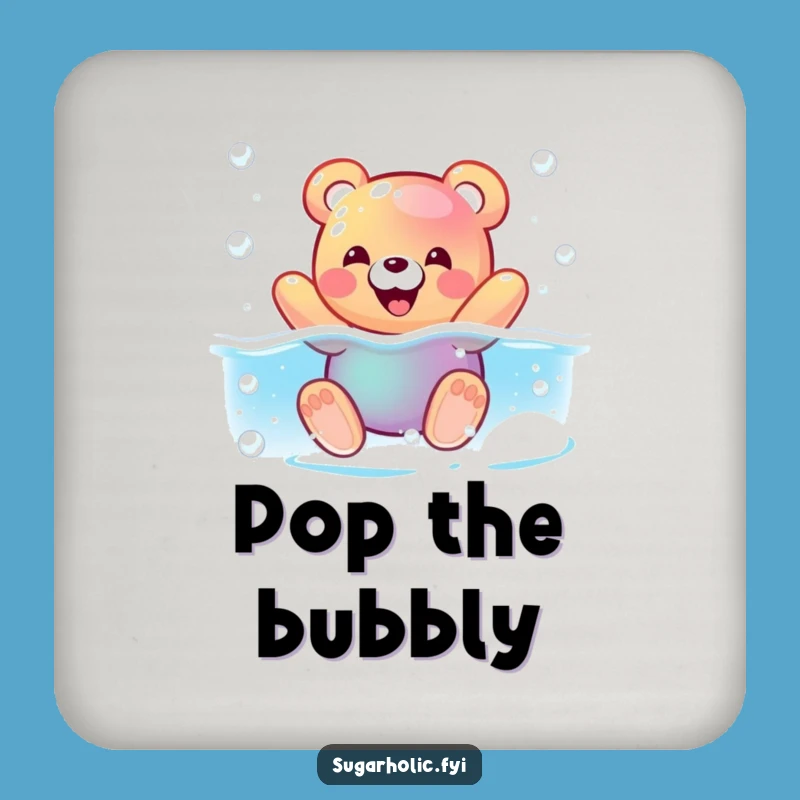 Funny Gummy Bear Soda Coaster: Protect Surfaces with Bubbly Fun