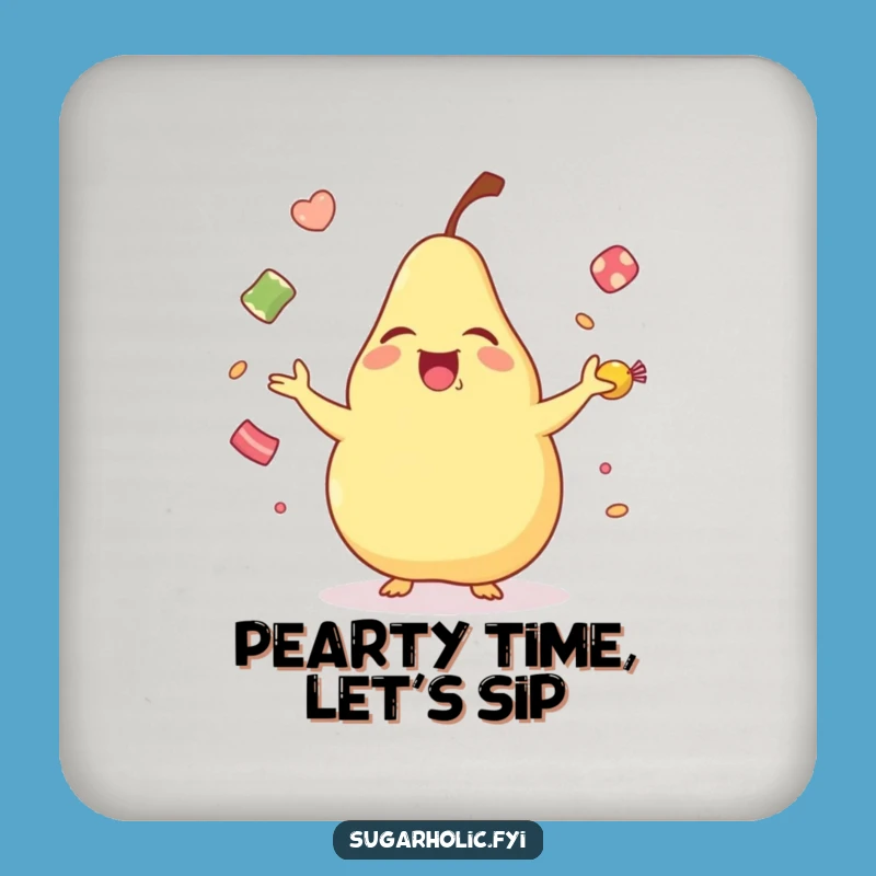 Funny Laughing Pear Coaster - Cute Cartoon Protection for Your Surfaces