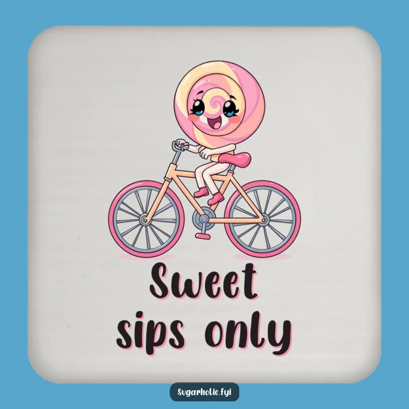 Funny Lollipop Rock Candy Bicycle Coaster: Protect Surfaces with Sweetness!