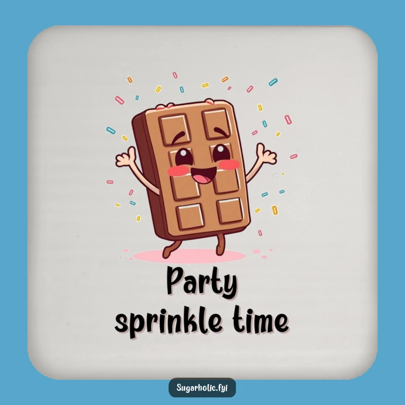 Funny Chocolate Bar Dance Coasters: Protect Surfaces with Sweet, Silly Style