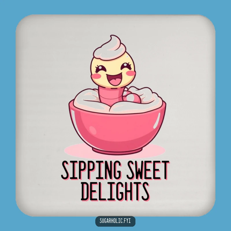 Funny Gummy Worm Icing Drink Coaster - Protect Surfaces with Playful Fun, Gift