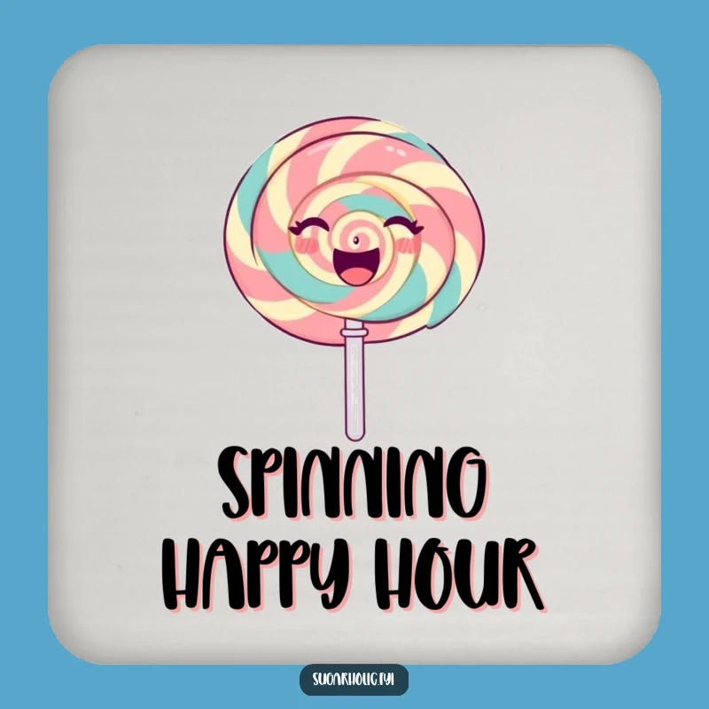 Funny Lollipop Spin Coasters: Protect Surfaces with Sweet, Cheerful Style