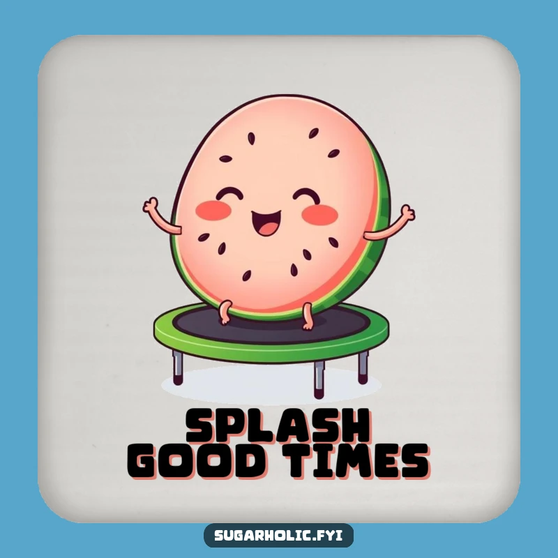 Funny Watermelon Trampoline Coaster - Joyful Fruit Table Saver, Gift