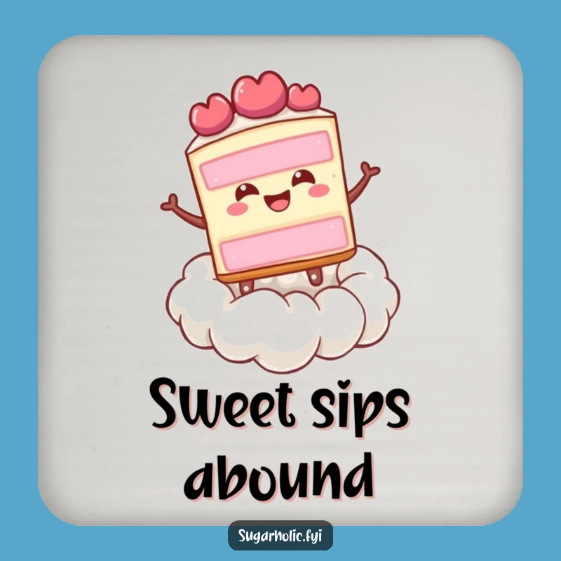 Funny Happy Cake Cloud Coasters: Sweet Protection for Tables