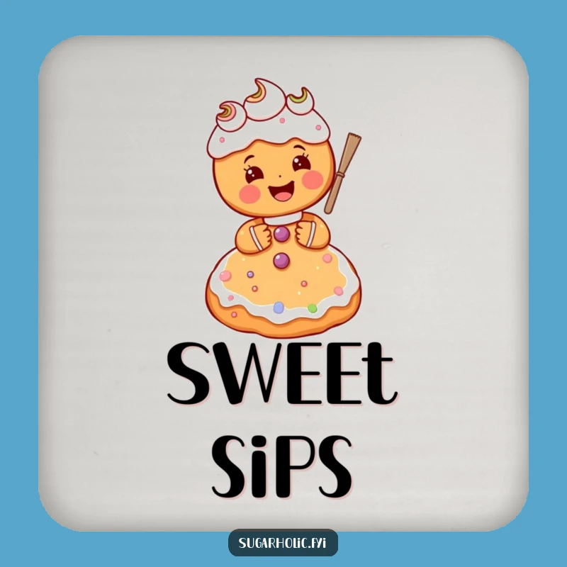 Funny Gingerbread Baker Coaster - Gleeful Table Protection