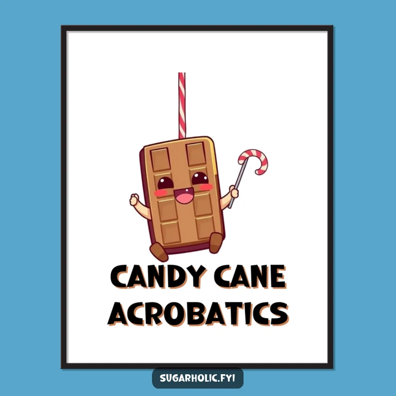 Funny Chocolate Swing Poster: Thrilling Character Art, Great Humorous Wall Decor