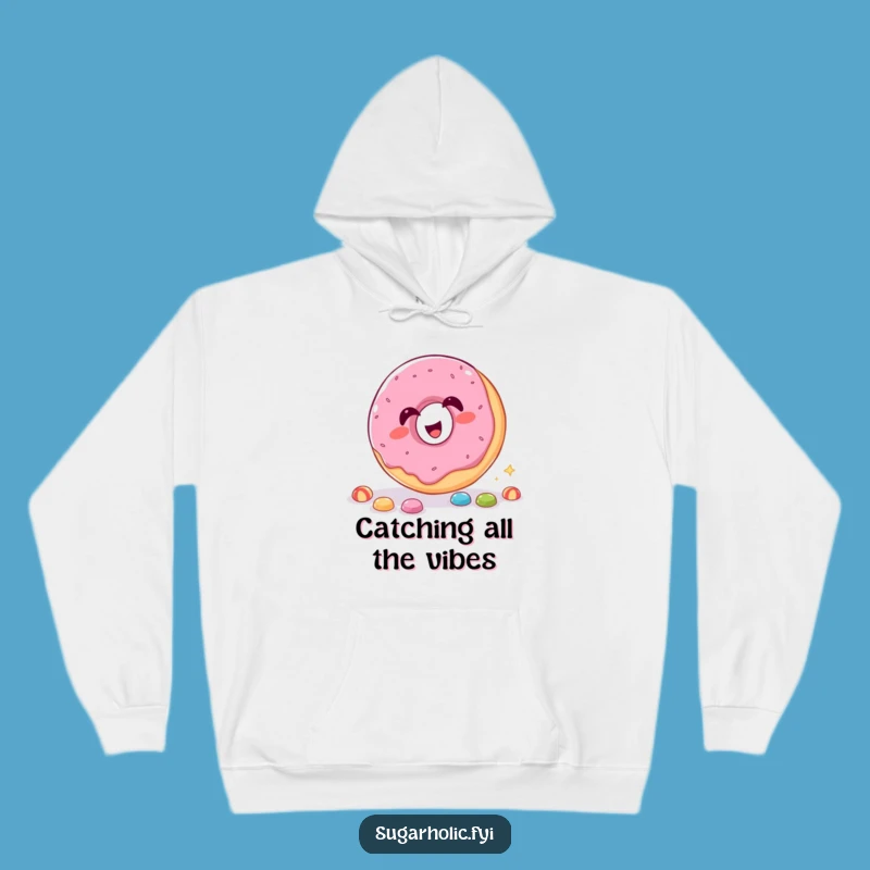 Cozy Funny Donut Candy Catch Hoodie - Warm Giggling Treat Catcher, Perfect Funny Gift