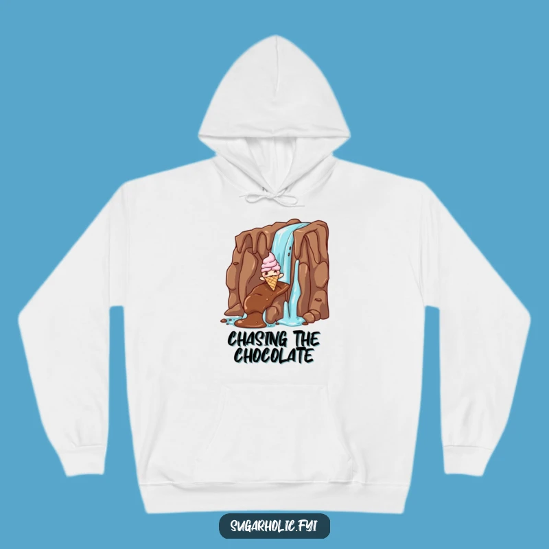 Funny Ice Cream Chocolate Fall Hoodie - Cozy & Hilarious Gift for Sweet Thrill Seekers