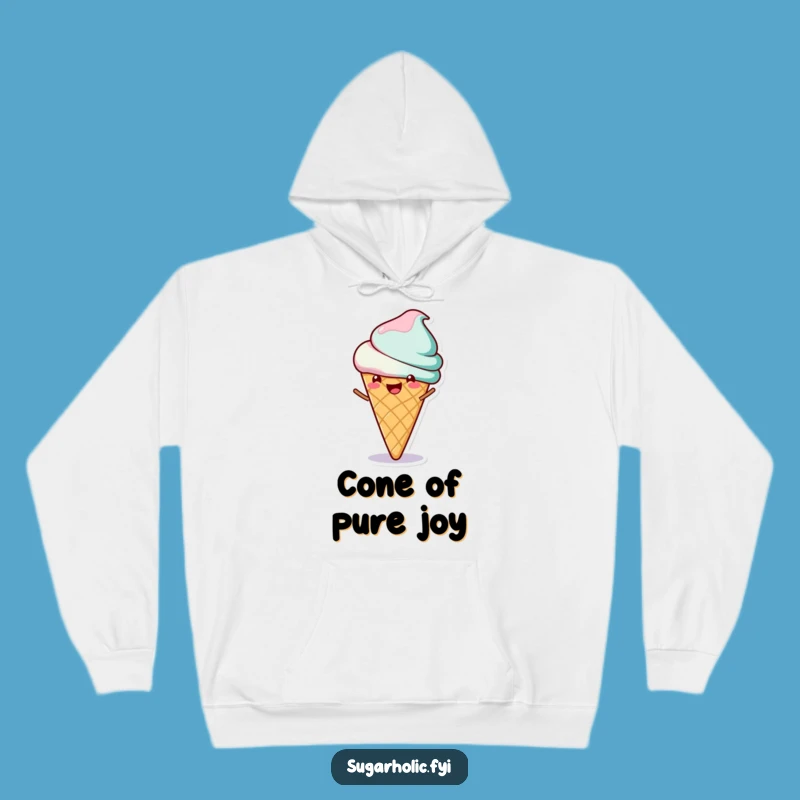 Funny Ice Cream Spin Hoodie: Cozy Hilarious Dessert Character Wear