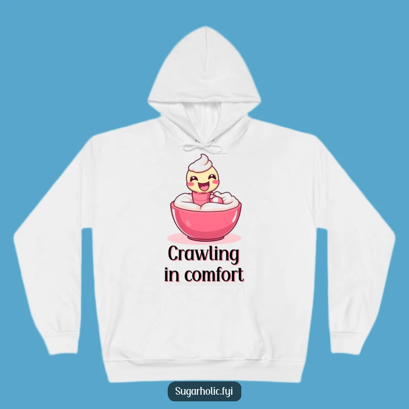 Cozy Funny Gummy Worm Icing Hoodie - Warm Playful Slither, Perfect Funny Gift