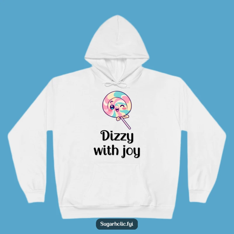 Funny Playful Lollipop Hoodie: Spinning Delight, Cozy & Hilarious Gift