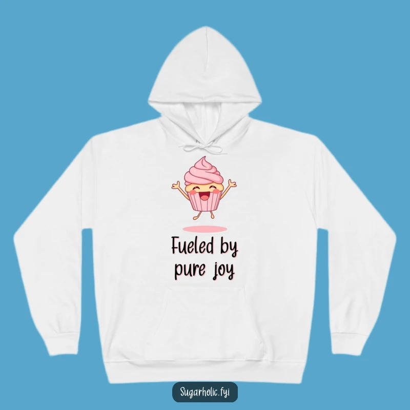 Funny Cupcake Joy Hoodie: Cozy & Hilarious Excited Character Gift