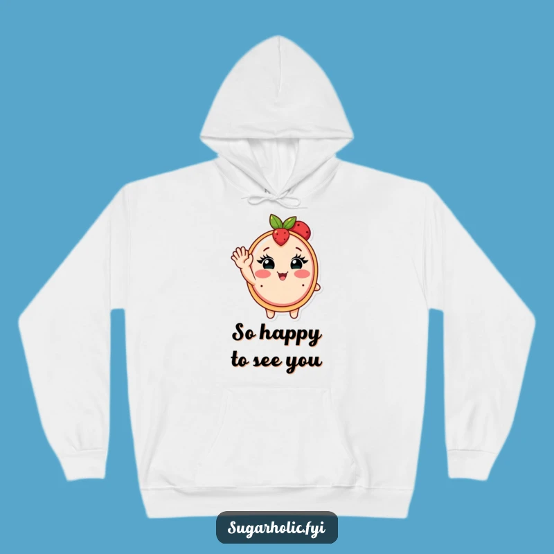 Funny Fruit Tart Hoodie - Cozy Blushing Dessert Sweatshirt, Gift