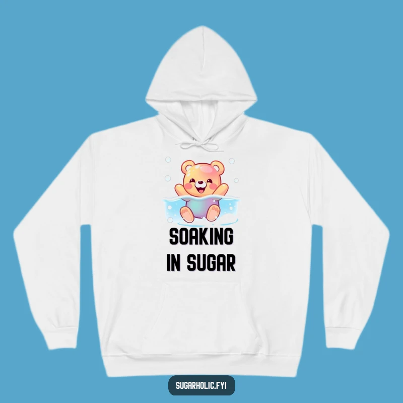 Funny Gummy Bear Soda Pool Hoodie: Cozy Warmth with a Splash of Humor