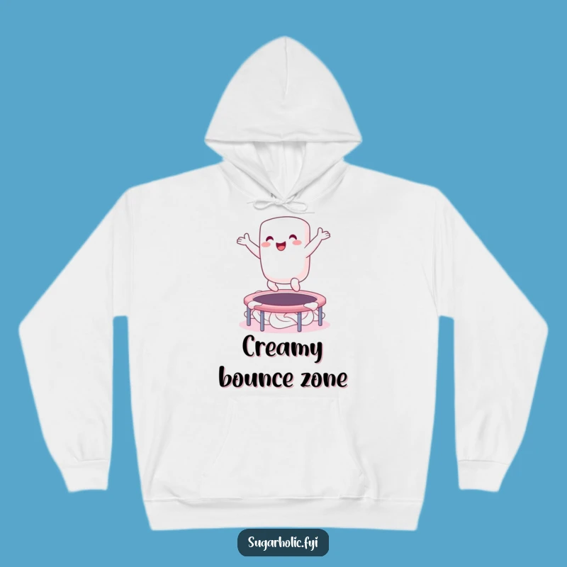 Funny Marshmallow Bounce Hoodie: Cozy Character Comfort, Perfect Cheerful Gift
