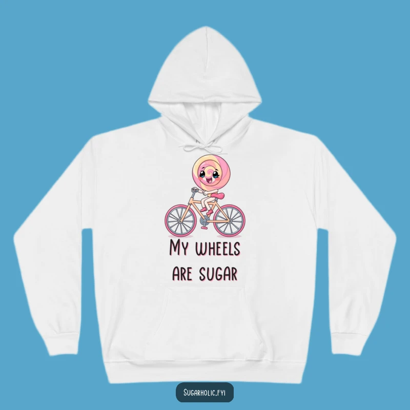 Funny Lollipop Rock Candy Bicycle Hoodie: Cozy & Sweet Adventure!