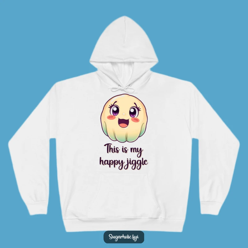 Cozy Funny Wobbly Jelly Hoodie - Cute Cartoon Character Warm Gift