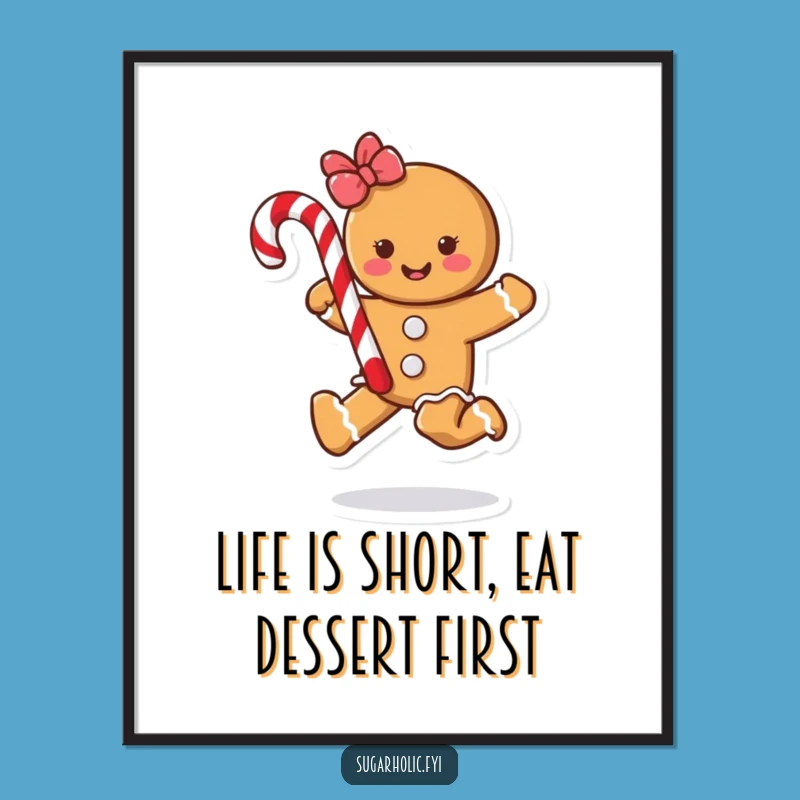 Free Printable Funny Gingerbread Cookie Wall Art - Hilarious Downloadable Decor