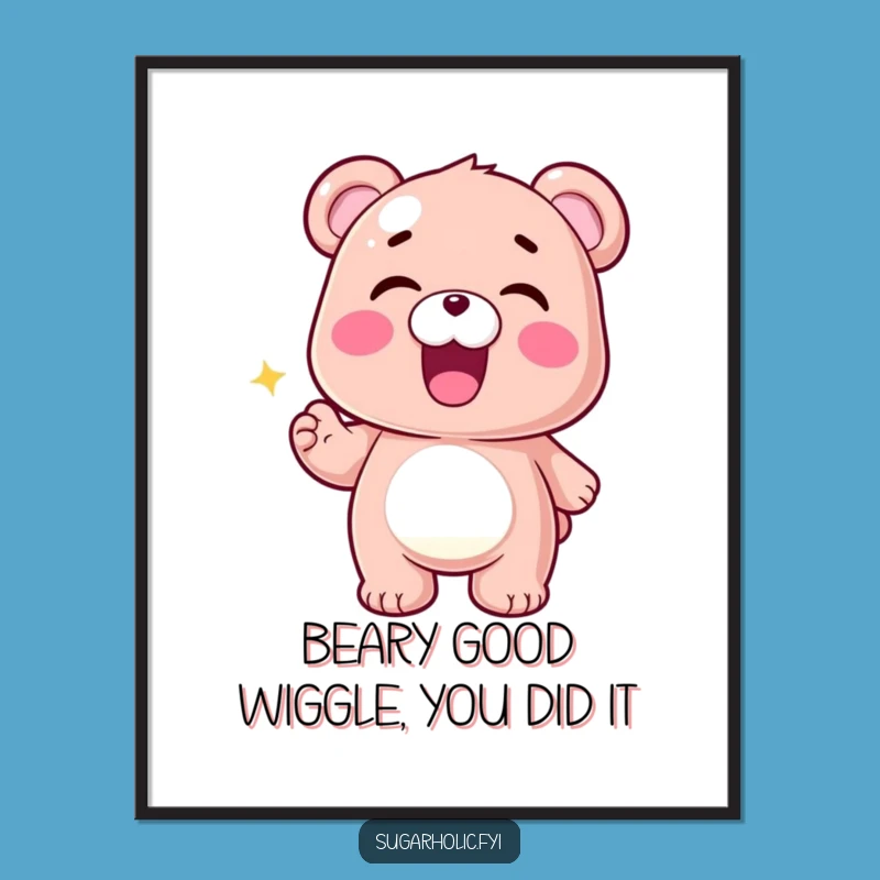 Free Printable Gummy Bear Wall Art: Hilarious Wiggle Dance Download for Your Home