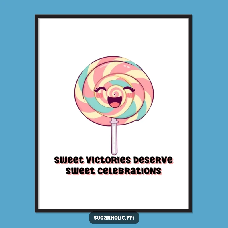 Free Printable Lollipop Wall Art - Gleeful Spin Downloadable Decor