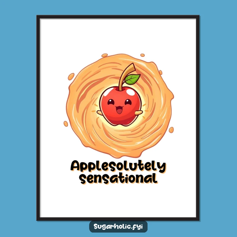 Funny Free Printable Wall Art: Candy Apple's Caramel Dream, Whimsical Decor
