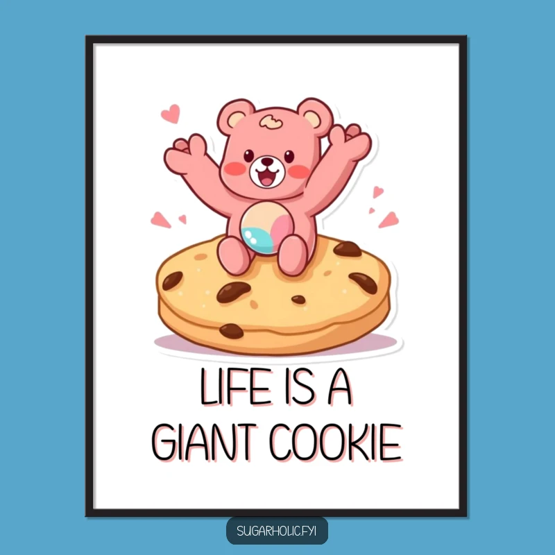 Free Printable Wall Art: Gummy Bear Cookie Jump Downloadable Poster