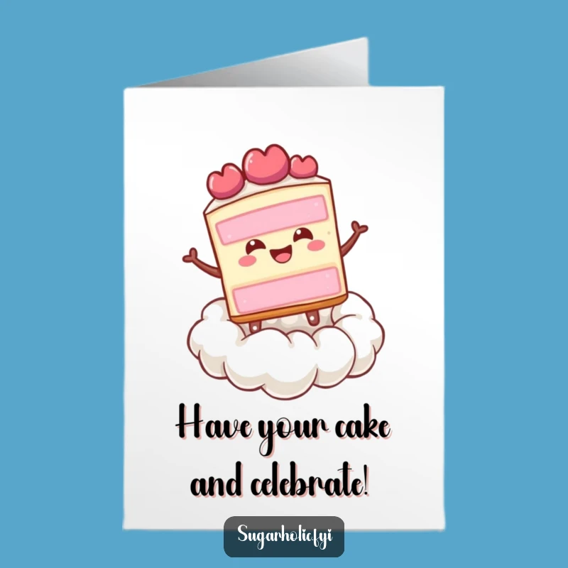Free Printable Cake Birthday Card Joyful & Funny