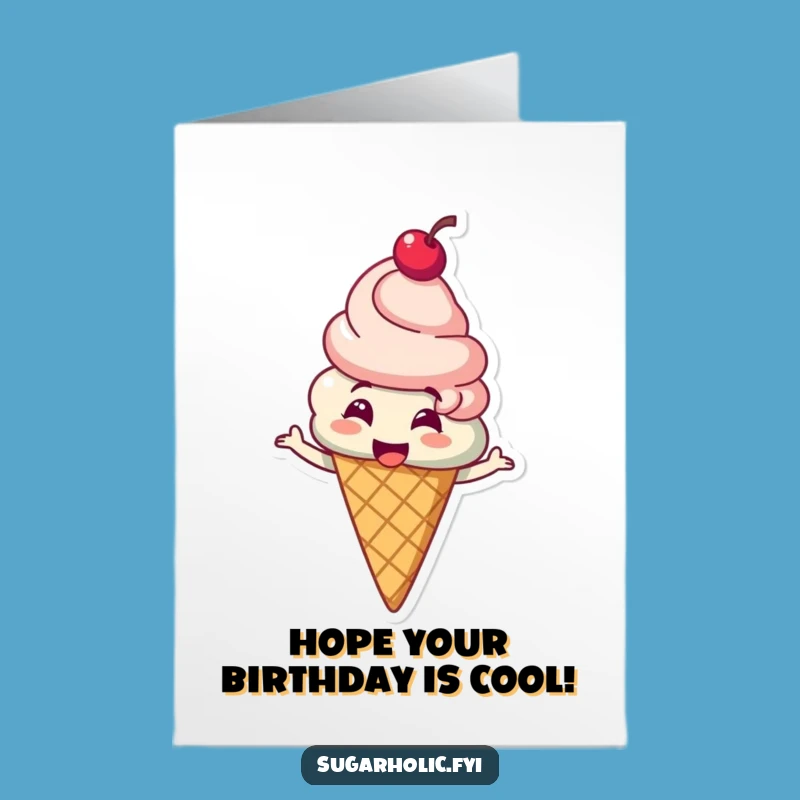 Free Printable Ice Cream Birthday Card: Spin with Joy, Funny Downloadable Gift