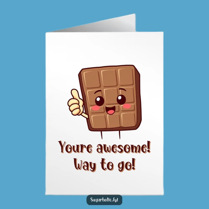 Free Printable Chocolate Bar Congrats Card: Thumbs Up Downloadable Celebration