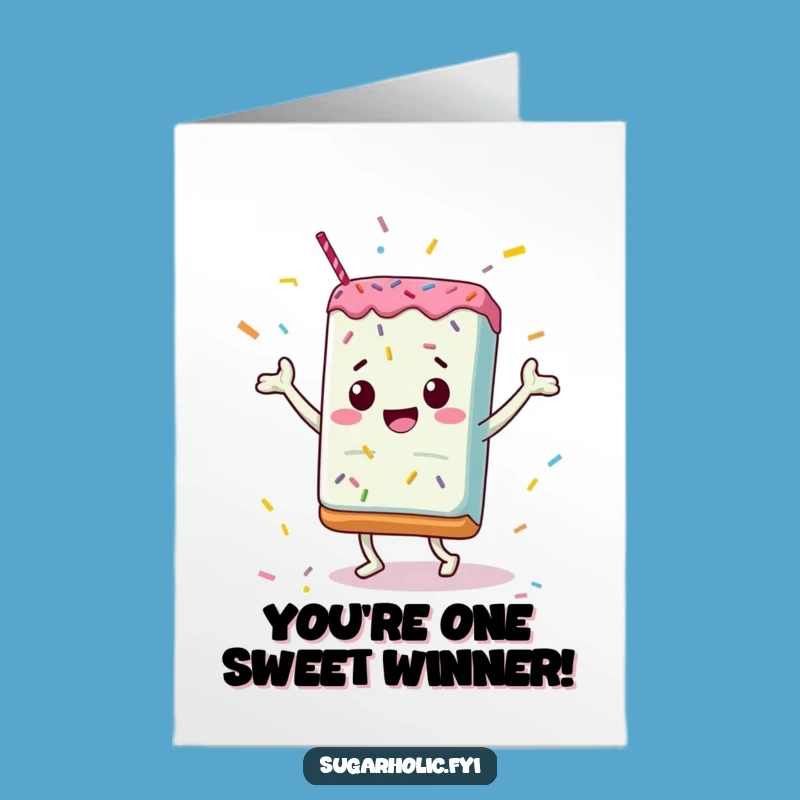 Free Printable Candy Bar Congrats Card: Celebration Sprinkle Dance Greeting