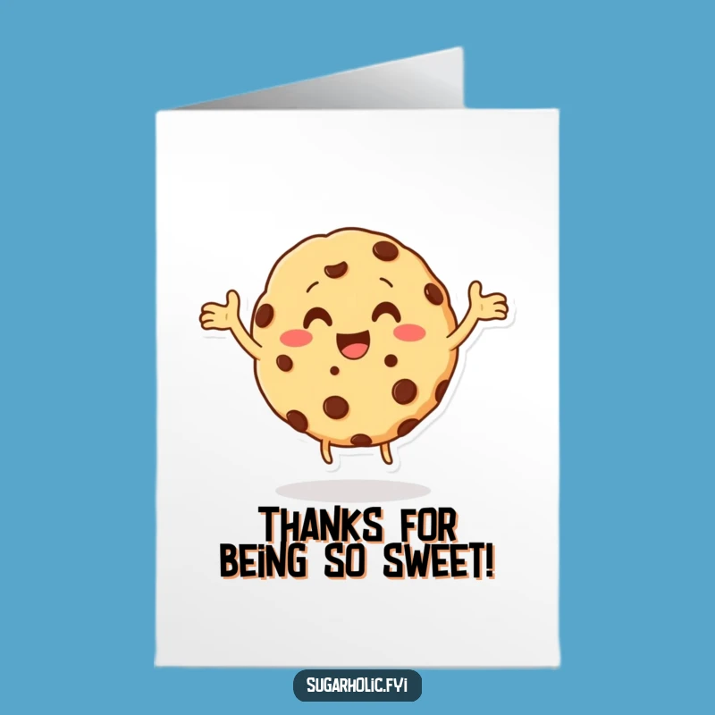 Free Printable Cookie Thank You Card: Dance with Gratitude, a Funny Downloadable Gift