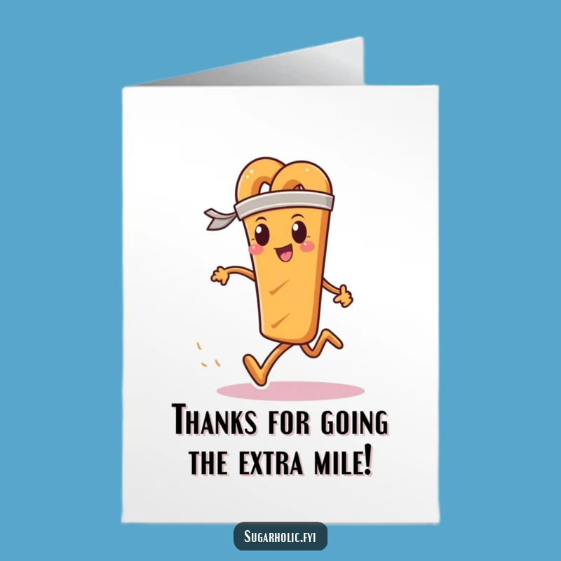Free Printable Thank You Card: Hardworking Pretzel, Grateful Downloadable Gift