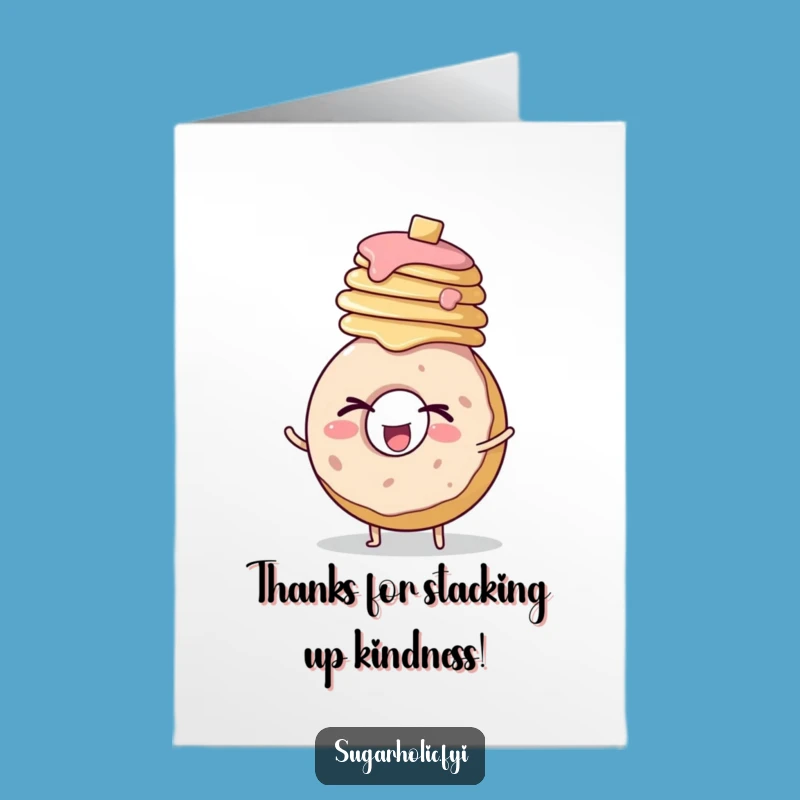 Free Printable Thank You Card: Winking Donut Funny Downloadable Gift
