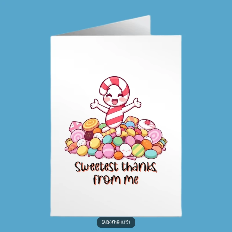 Free Printable Thank You Card: Jolly Candy Cane Spin for a Sweet Downloadable Gift