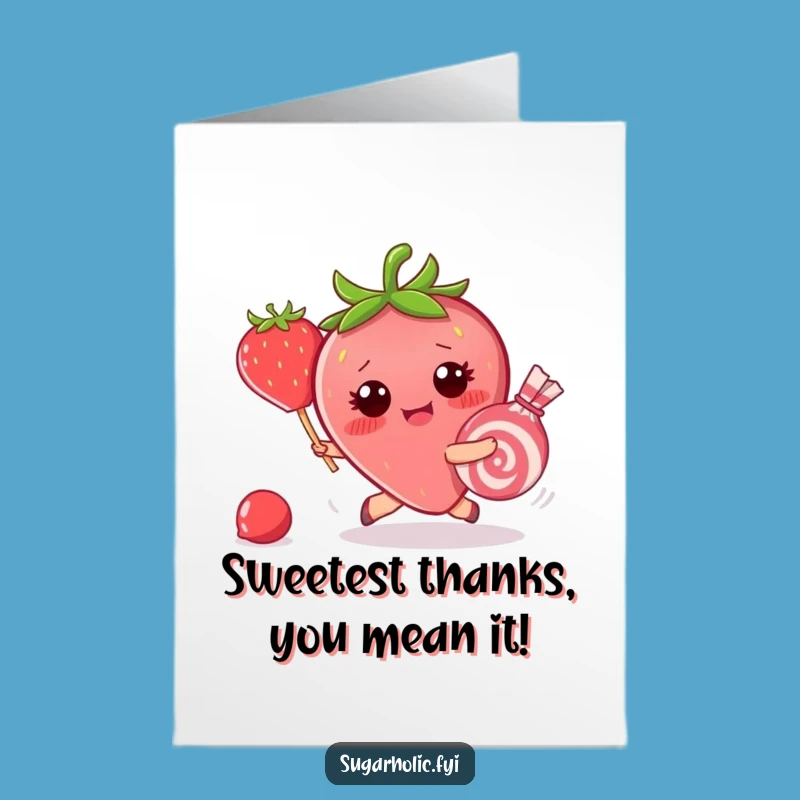Free Printable Thank You Card: Sweet Strawberry Thanks