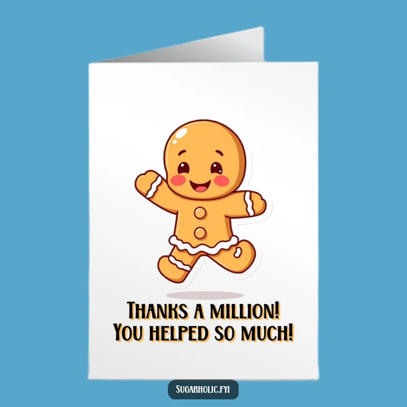 Free Printable Gingerbread Man Thank You Card: Happy Leap Downloadable Gratitude