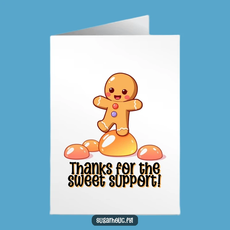 Free Printable Thank You Card: Gingerbread Jelly Balancing Act - Unique Gift