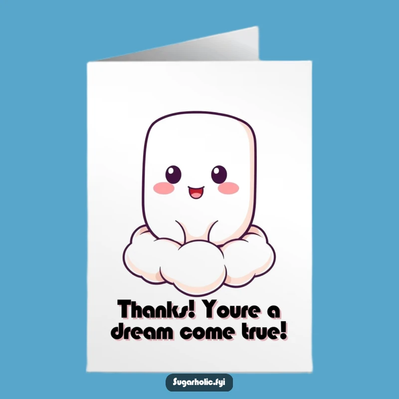 Free Printable Marshmallow Thank You Card: Cloud Float Downloadable Gratitude