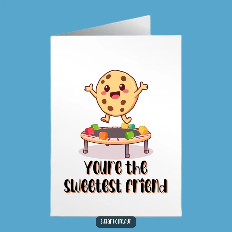 Free Printable Thank You Card: Bouncing Cookie - Cute Downloadable Gift
