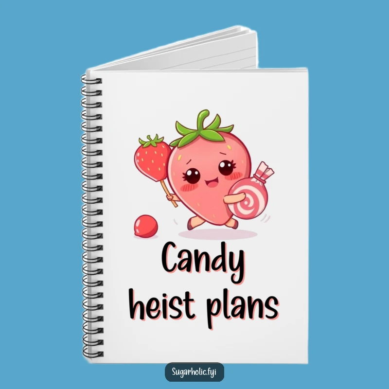 Funny Strawberry Candy Chase Notebook: Jot Down Sweet Ideas