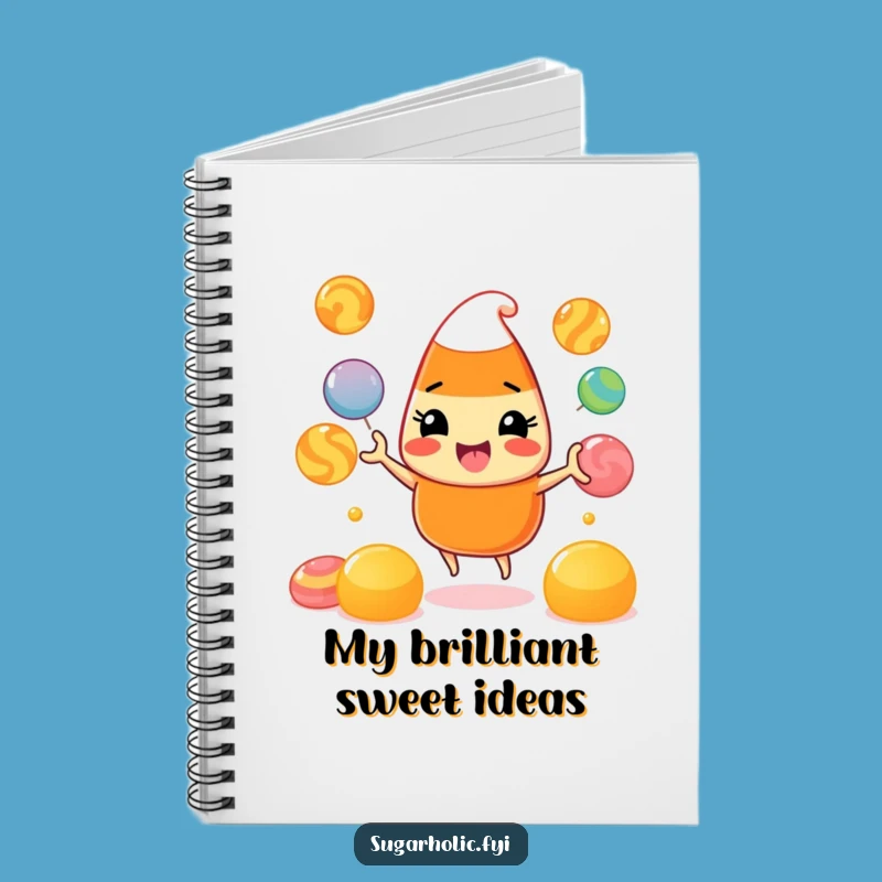 Funny Candy Corn Notebook: Juggling Ideas with a Sweet Character's Flair