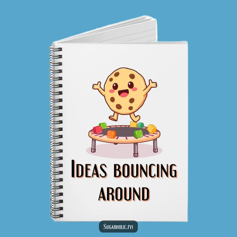 Funny Cookie Trampoline Notebook: Plan Your Fun with this Bouncing Character, Great Funny Gift