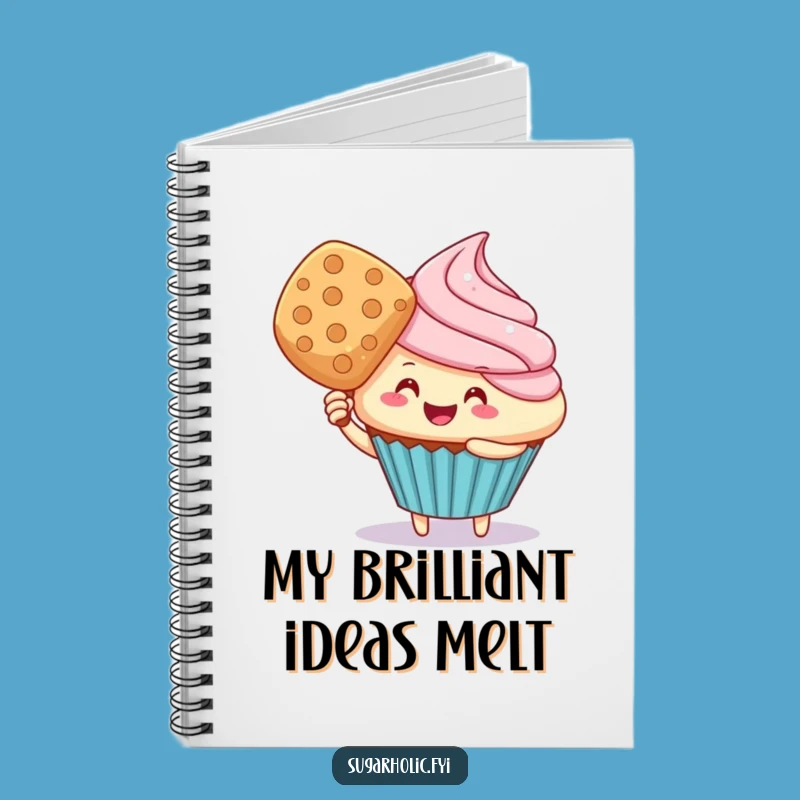Funny Cupcake Fanning Wafer Notebook - Hilarious Journal for Sweet Ideas