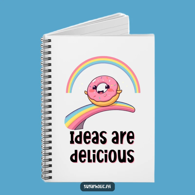 Funny Donut Rainbow Slide Notebook: Jot Down Laughs & Ideas