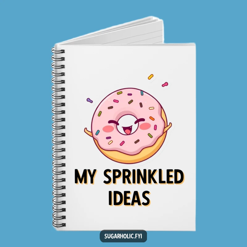 Funny Donut Sprinkle Juggling Notebook - Cheerful Journaling