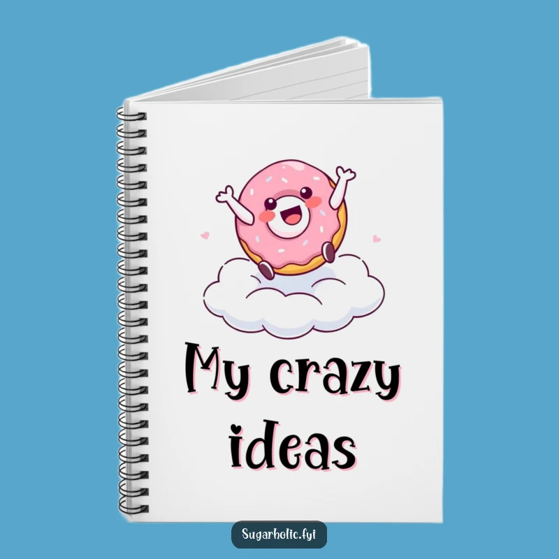 Funny Doughnut Cartwheel Notebook: Cartoon Character Journaling Fun, Inspiring Gift