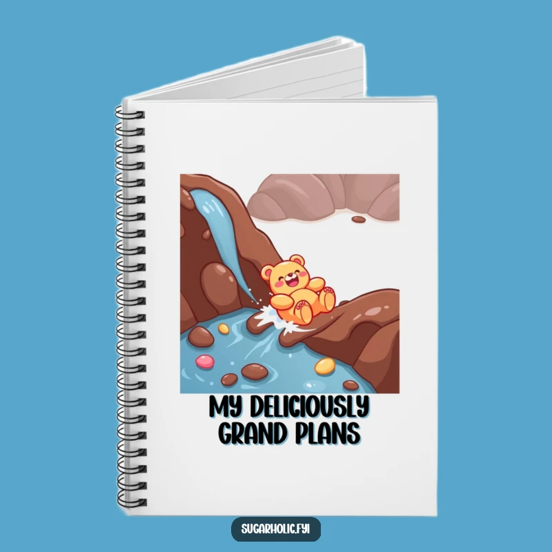 Funny Gummy Bear Notebook - Sweet Chocolate River Journal, Great Funny Gift Diary