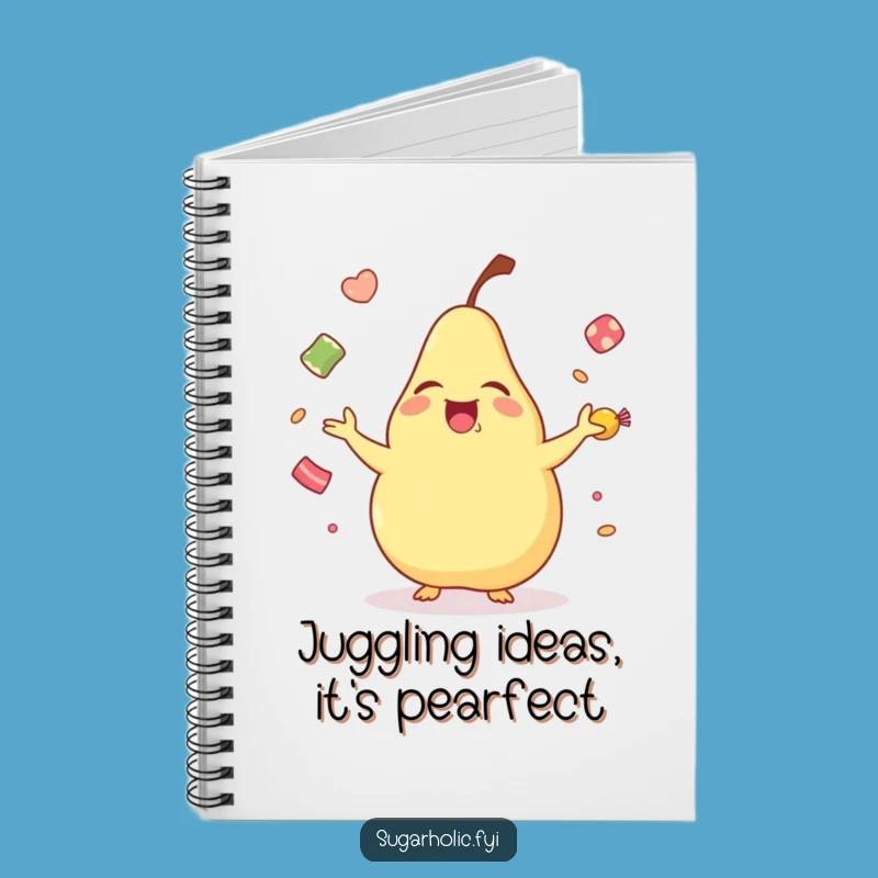 Funny Laughing Pear Notebook - Cute Cartoon Journal for Sweet Notes