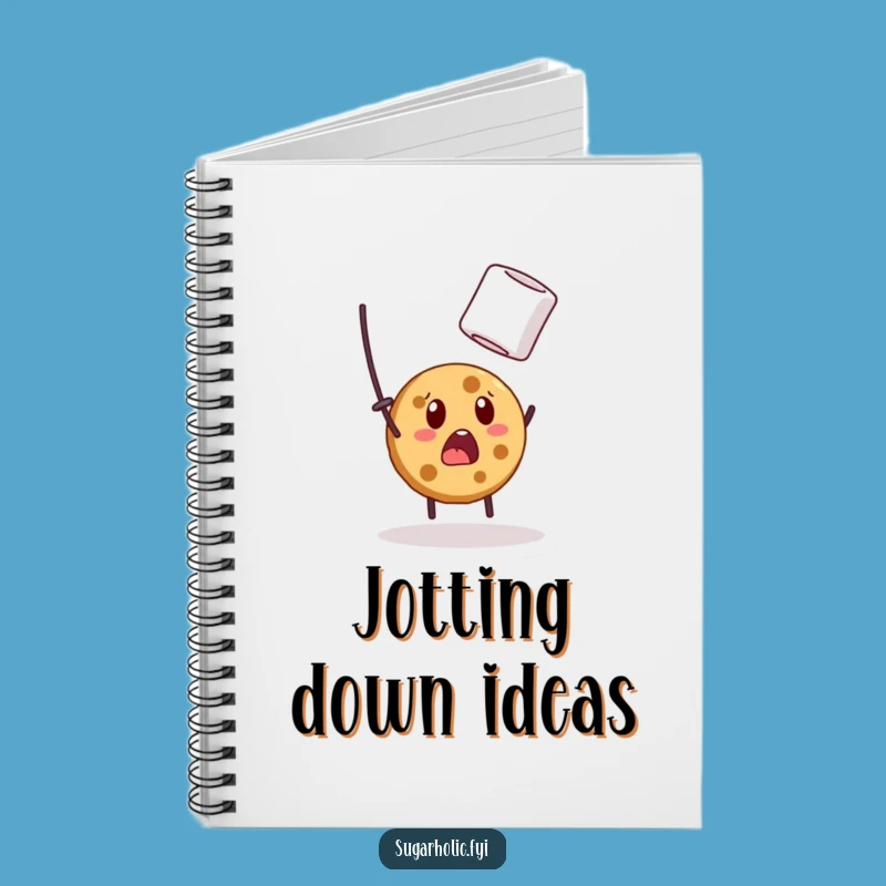 Funny Surprised Cookie Notebook: Jot Down Ideas With This Marshmallow Notebook, Funny Gift!